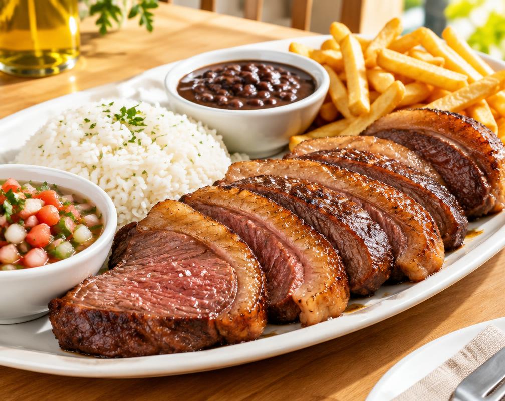 Mesa farta com comida brasileira — imagem ilustrativa